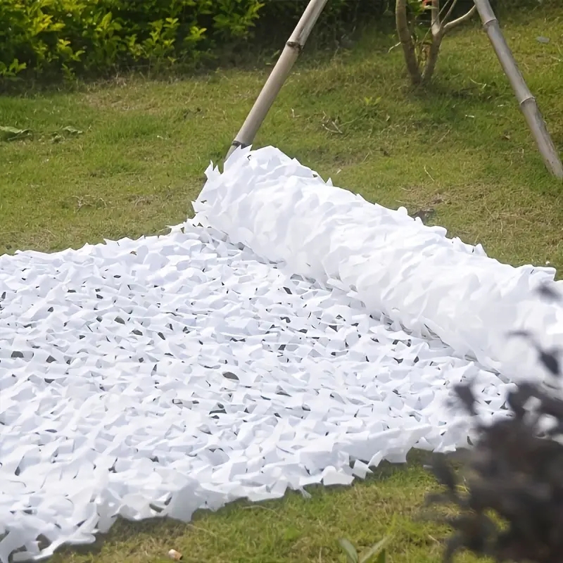 Hunting Outdoor Decor - Kamuflaj Net Çift Katmanlı Beyaz Kamuflaj