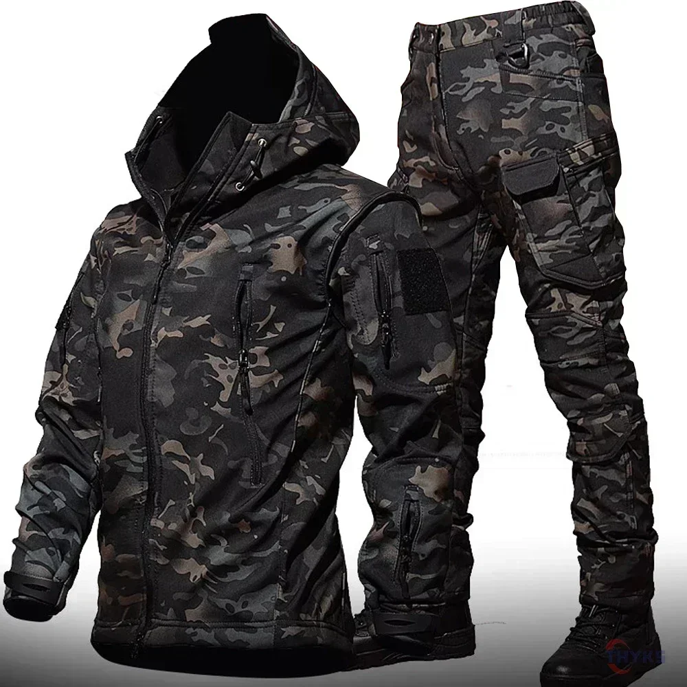 Camouflage Hunting Jacket - 6XL TAD Taktik Erkekler Avcılık Yürüyüş