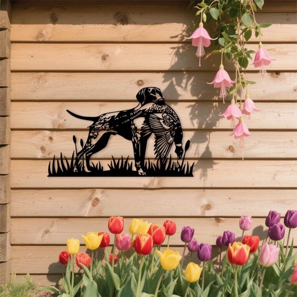 Hunting Outdoor Decor - CIFBUY Metal Duvar Sanatı Av Köpeği