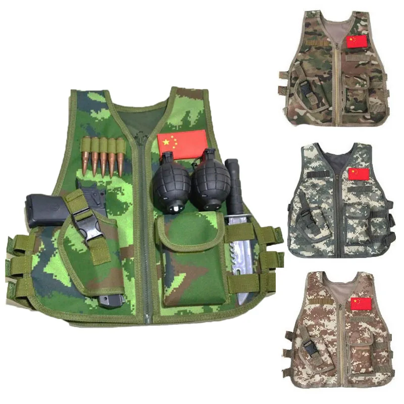 Camouflage Hunting Jacket - Çocuklar Kamuflaj Keskin Nişancı Yeleği Çocuk