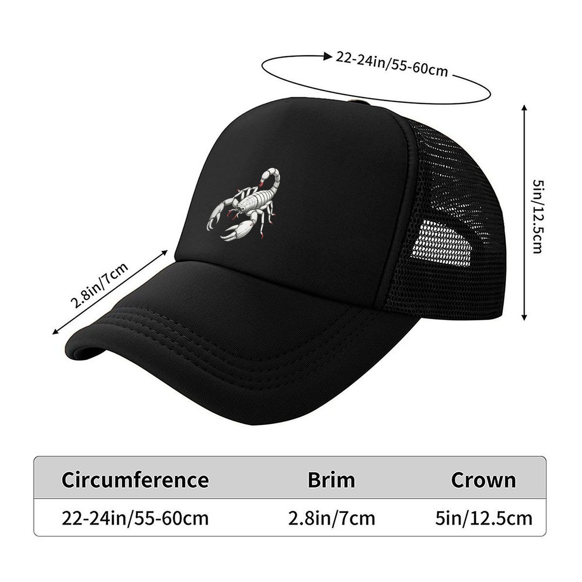 Erkek Siyah Akrep Grafikli Şap - Hunting Outdoor Decor incelemesi ve fiyatı