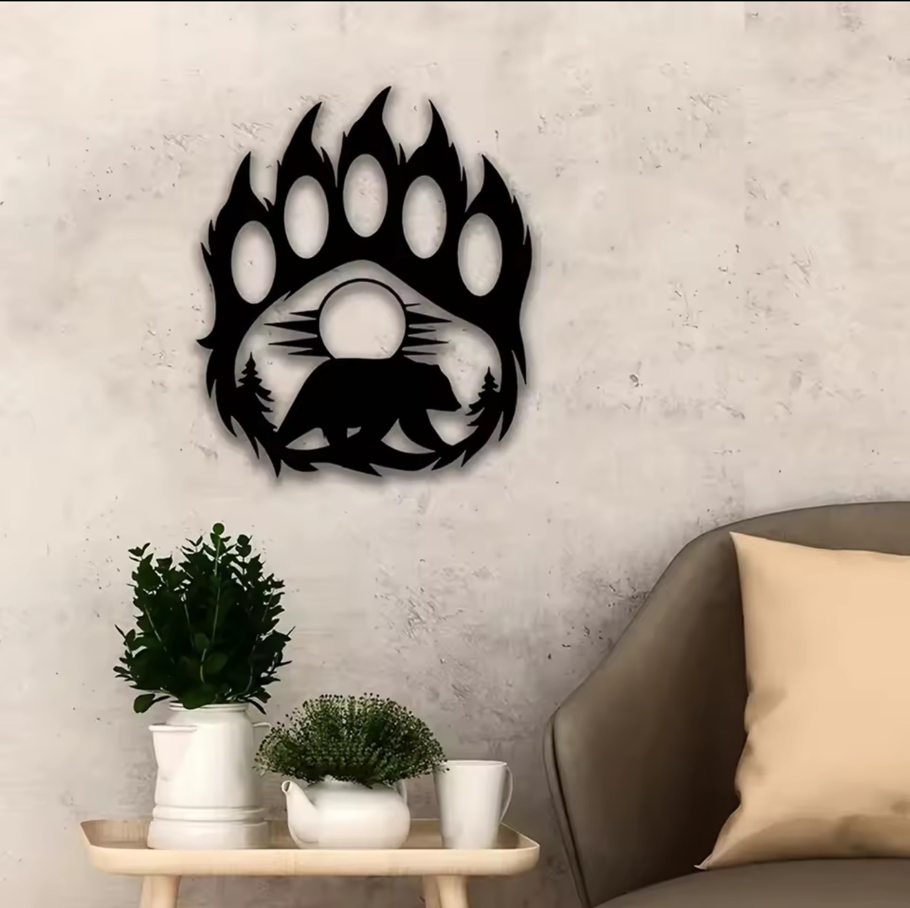Rustik Metal Ayı Pençesi Duvar - Hunting Outdoor Decor incelemesi ve fiyatı