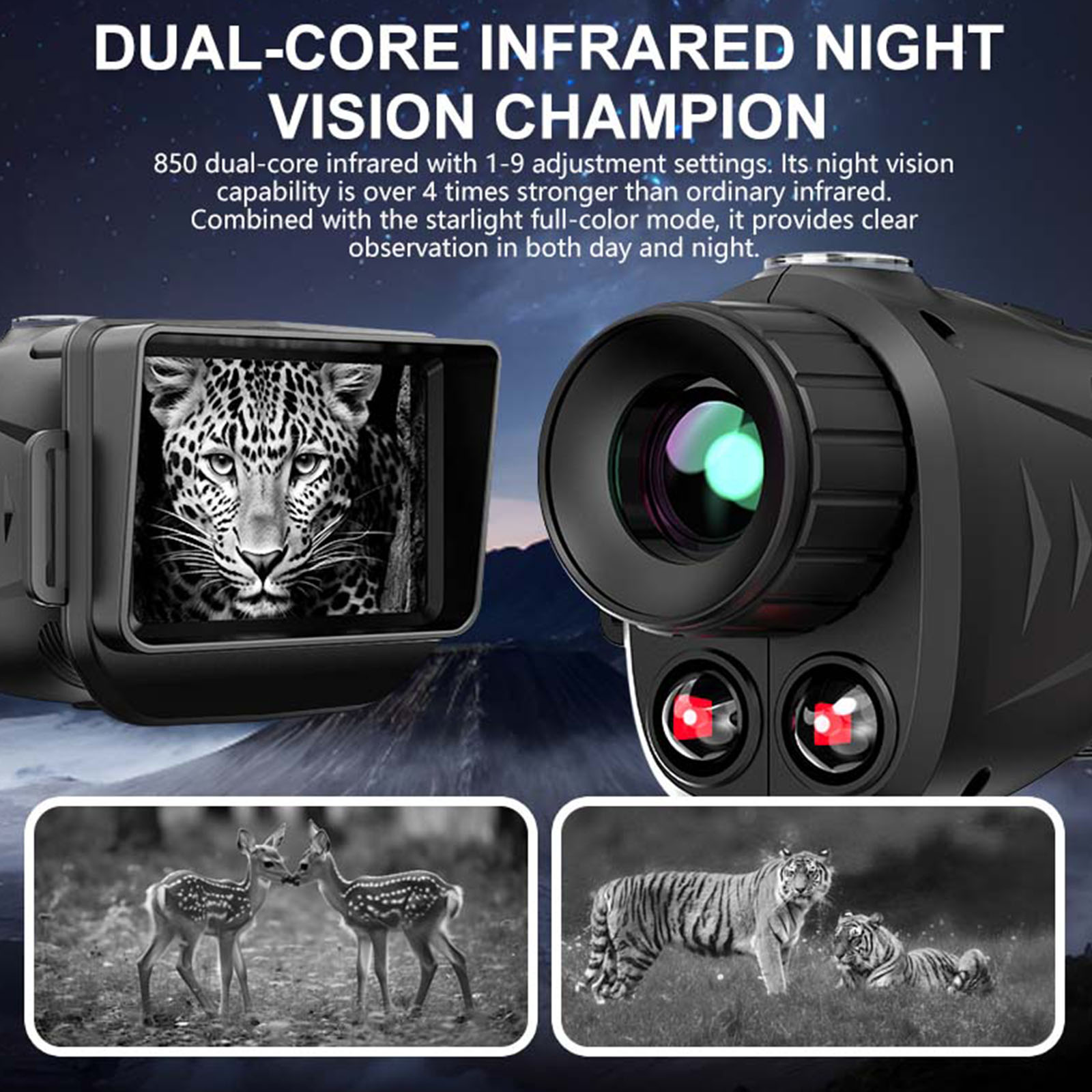 2,8 İnç Büyük Ekranlı 4K Kızıl - Monocular Night Vision incelemesi ve fiyatı